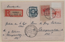 Lokalausgaben, D.- OST, 1946, Görlitz, Mi.- Nrn.: 4, 10, u.a. in MiF auf E.- Fernpostkarte von Görlitz nach Schirgiswalde