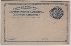 USA, 1893, 1 Ct. Antwort- GS, mit Vorausentwertung eines Niederländischen Paketbootes (!), ungebraucht, sehr selten!