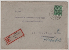 Bizone, 1948, Mi.- Nr.: 51 II als EF auf R- Fernbrief von Eutin nach Berlin