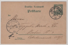 DOA, 1902, 3 Pesa- GS (P13), gelaufen von Dar-es-Salaam, gelaufen nach Berlin