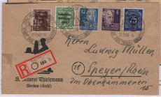 SBZ, Allgem Ausg., 1948, Mi.- Nr.: 210 b, u.a. als MiF auf R.- Fernbrief von Werdau nach Speyer, akt. K.- Befund Dr. Ruscher BPP!