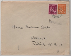 Finnland, 1960,  20 Pen. MiF auf Fern- Brief (mit Stempel Warensendung?) von Borga nach Helsinki