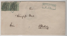 Hannover, ca. 1852, Mi.- Nr.: 2 (2x, + Sr.), als MeF auf Fernbrief von Bremervörde nach Osterhols (rs. Vorphilastempel)