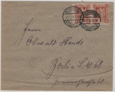 Dt. Abstimmungsgebiete, Marienwerder, 1920, Mi.- Nr.: 4 (2x) als MeF auf Fernbrief von Marienwerder nach Berlin