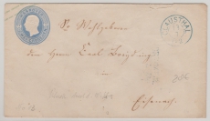 2 Groschen GS- Umschlag verwendet als Fernbrief von Clausthal (Braunschweiger Stempel!) nach ...(?)
