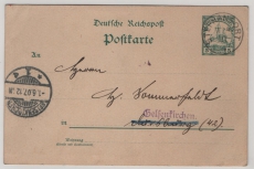 Dt. Kolonien, DNG, 1907, 5 Rpfg.- GS (Mi.- Nr.: P 8), gelaufen von Stephansort (kl. Typ) nach ... / Gelsenkirchen