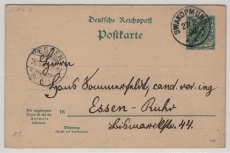 Dt. Kolonien, DSWA, 1900, 5 RPfg.- Anwort- GS (Mi.- Nr.: P11), gelaufen von Swakopmund nach Essen