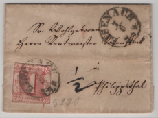 T + T, 1863, Mi.- Nr.: 29 als EF auf Fernbrief von Eisenach nach ...