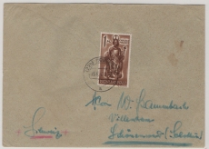 FRZ / Rheinland- Pf., 1947, Mi.- Nr.: 15, in EF auf Auslandsbrief von Rübenach nach Schönenwerd (CH)