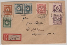 Dt. Lokalausgaben- Ost, 1946, Nisky, Mi.- Nrn.: SZd 7, 18, u.a. SBZ, als MiF auf R.- Fernbrief von Nisky nach Görlitz, selten!