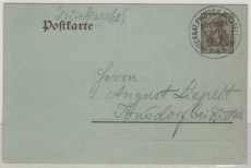 DR, Germania, 1909, 3 RPfg.- GS- Karte, mit Abstempelung Internat.Photogr.Austellung, Dresden 1909, nach Tondorf (?)