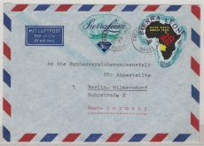Sierra Leone, 1970, 15 Ct. MiF auf Luftpost- Auslandsbrief von Freetown nach Berlin. Nette Frankatur!
