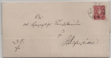 DR, Pfennige, 1878, Mi.- Nr.: 33 als EF auf Fernbrief von Kreiensen (AD- Braunschweig-Stempel) nach Wolfenbüttel
