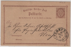 DR, Hufeisenstempel, 1874, 1/2 Groschen- GS mit Hufeisenstempel Crefeld, nach Neuß. Dekorativ!