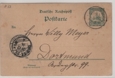 DOA, 1904, 3 Pesa- GS (P13), gelaufen von USUMBURA, via Dar-Es-Salam nach Dortmund