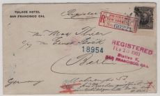USA, 1903, 13 Ct. EF. auf Auslands- Einschreiben von New York nach Berlin, => an Max Thier (Briefmarkenprüfer!)