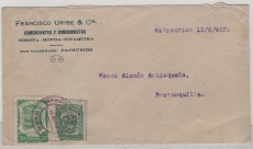 Kolumbien, ca. 1930, 33 Ct. MiF auf Scadta- inlands-  Luftpostbrief von Honda nach Baranquilla