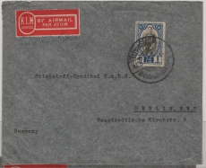 Siam, ca. 1930, 1 Bath EF auf Luftpost- Auslandsbrief von Bankok nach Berlin