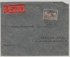 Siam, ca. 1930, 1 Bath EF auf Luftpost- Auslandsbrief von Bankok nach Berlin