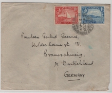 Aden, 1939, 2,5 A. in MiF auf Auslandsbrief von  ...oamp nach Braunschweig
