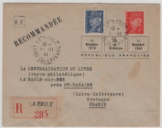 Frankreich, St. Nazaire, R.- Brief mit div. Frankatur als Ortsbrief innerhalb von La Baule