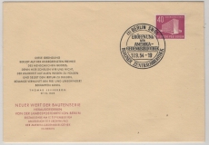 Berlin, 1951, Mi.- Nr.: 122, als Ef auf FDC, nicht gelaufen
