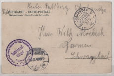 DSWA, 1905, Feldpost- Ansichtskarte von Okahandja nach Schwarzbach (D)