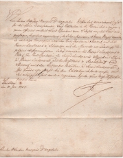 Preußen, 1758, Brief von Friedrich dem Großen, an Oberst d´Angelelli, Befehl zur Aufstellung einer Freiwilligeneinheit in Merseburg