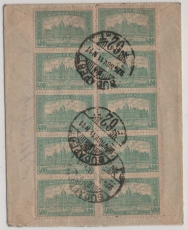 Ungarn, 1911, 400 K. (10, rs.) auf Fernbrief von Budapest nach Wien