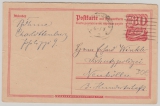 80 Pfg. GS- Antwortpostkarte, Frageteil gelaufen von B.- Charlottenburg nach Neukölln (3.9.1922)