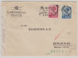 Dt. Bes. Jugoslavien, Serbien, Nrn.: 5 + 7, als MiF, gelaufen auf Brief von Belgrad nach Berlin, mit Zensur
