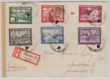 DR, 1941, Mi.- Nr.: 773- 78, kpl. Satz als MiF auf Einschreiben- Ortsbrief