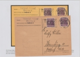 Nr.: 37 Ib K (2x) als MeF auf Fernpostkarte von Köln nach Hamburg, geprüft und Farbbestimmt