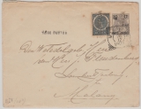 Niederländisch Indien,1905, nette MiF nach Malang auf GS- Umschlag