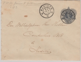 Niederländisch Indien, 1908,  10 Cent- GS- Umschlag, gelaufen
