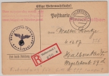 Feldpost- Orts- Einschreiben, innerhalb Halberstadt´s, Inhalt Einberufungsbefehl zum 12. 1945, nach Wilhelmshafen!