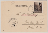 Feldpostkarte + Frankatur, vom 13.9.1939, zur Mitteilung (Vordruck) der Feldpostnr. und der Postsammelstelle, selten!