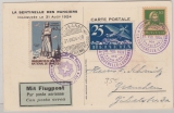 Schweiz, nette Flugpostkarte von Lausanne nach Grenchen, 1924