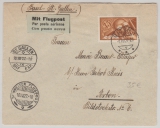 Schweiz, 35 Rp. EF, 1927, als Flugpost- Fernbrief von Olten via Basel- St Gallen nach Arbon, rs. mit Ankunftsstempel