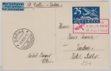Schweiz, 25 Rp. EF, 1930, als Flugpost- Auslands- Fernpostkarte von St. Gallen nach Vaduz