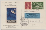 Schweiz, 25 Rp. MiF, 1927, als Flugpost- Fernpostkarte von Zürich nach Basel, mit schöner Vignette
