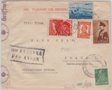 Bulgarien, 1940, Expres- Flugpost- Auslandsbrief von Sofia nach Prag, mit Dt. Zensur