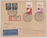 Nrn.: 530 + 34 vom OR u.a., als MiF auf Schiffspost- Lupo- E.- Brief von Bremen nach Neustadt (Oberschlesien)