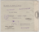 Persien, 1941, nette MiF auf Lupo- Zensurbrief nach Chemnitz, via Moscau - Berlin