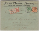 Nrn.: 46 + 49 in MiF auf Einschreiben- Fernbrief von Hamburg nach Wich.... bei Dornum