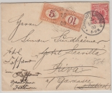 Nr.: 47 als EF + Italienische Nachportomarken, auf Auslandsbrief von Charlottenburg nach Riva (I)