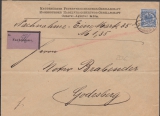 Nr.: 48 als EF auf Nachnahme- Fernbrief von Cöln nach Godesberg
