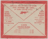 Maroco, 1927, Lupobrief nach Frankreich, mit rs kompletter Lupo- Preisliste abgedruckt!