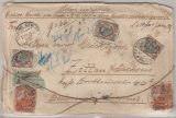 Italien, 1928, 8,5 Lire Misch- Frankatur auf Einschreiben- Wert- Auslandsbrief von Torino nach Zittau (D)