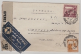 Palestina, 1948 (?) netter Lupo- Brief mit MiF und Zensur von Tel Aviv nach Berlin
